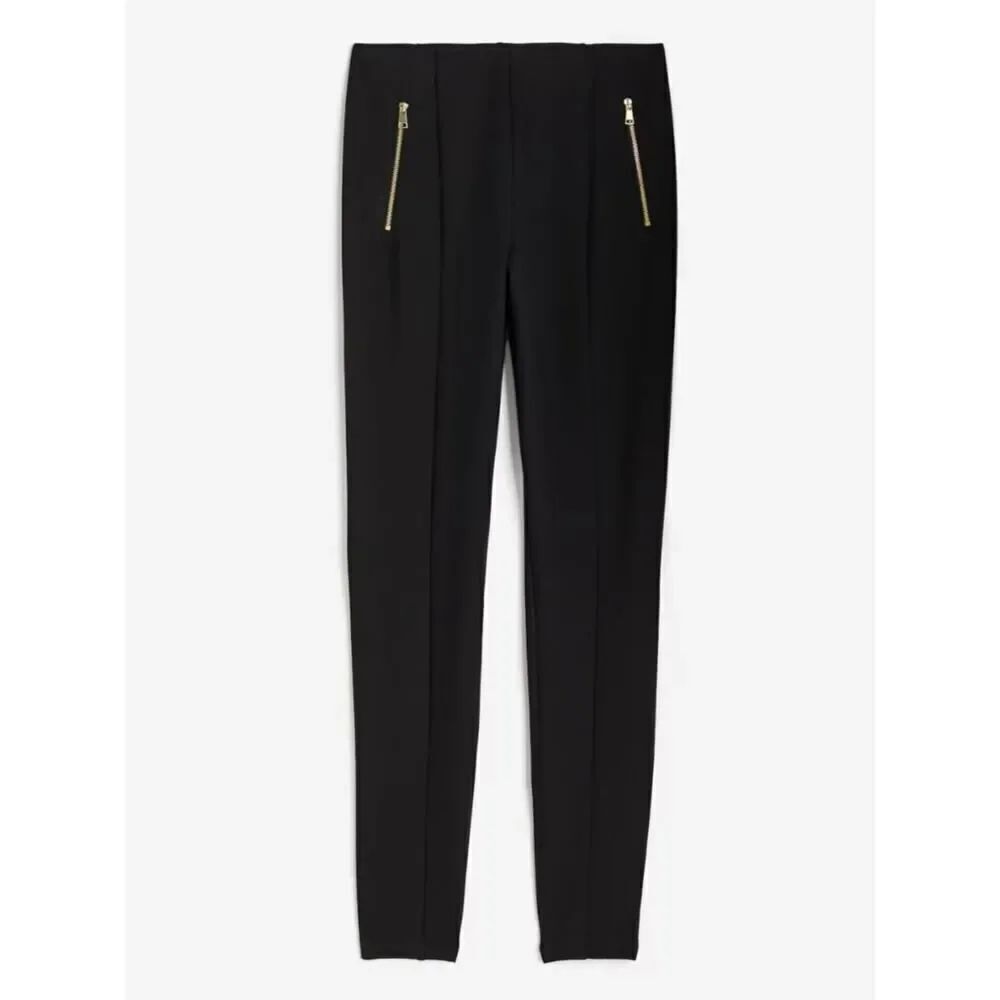 H&M zip pocket jersey leggings sz 6
